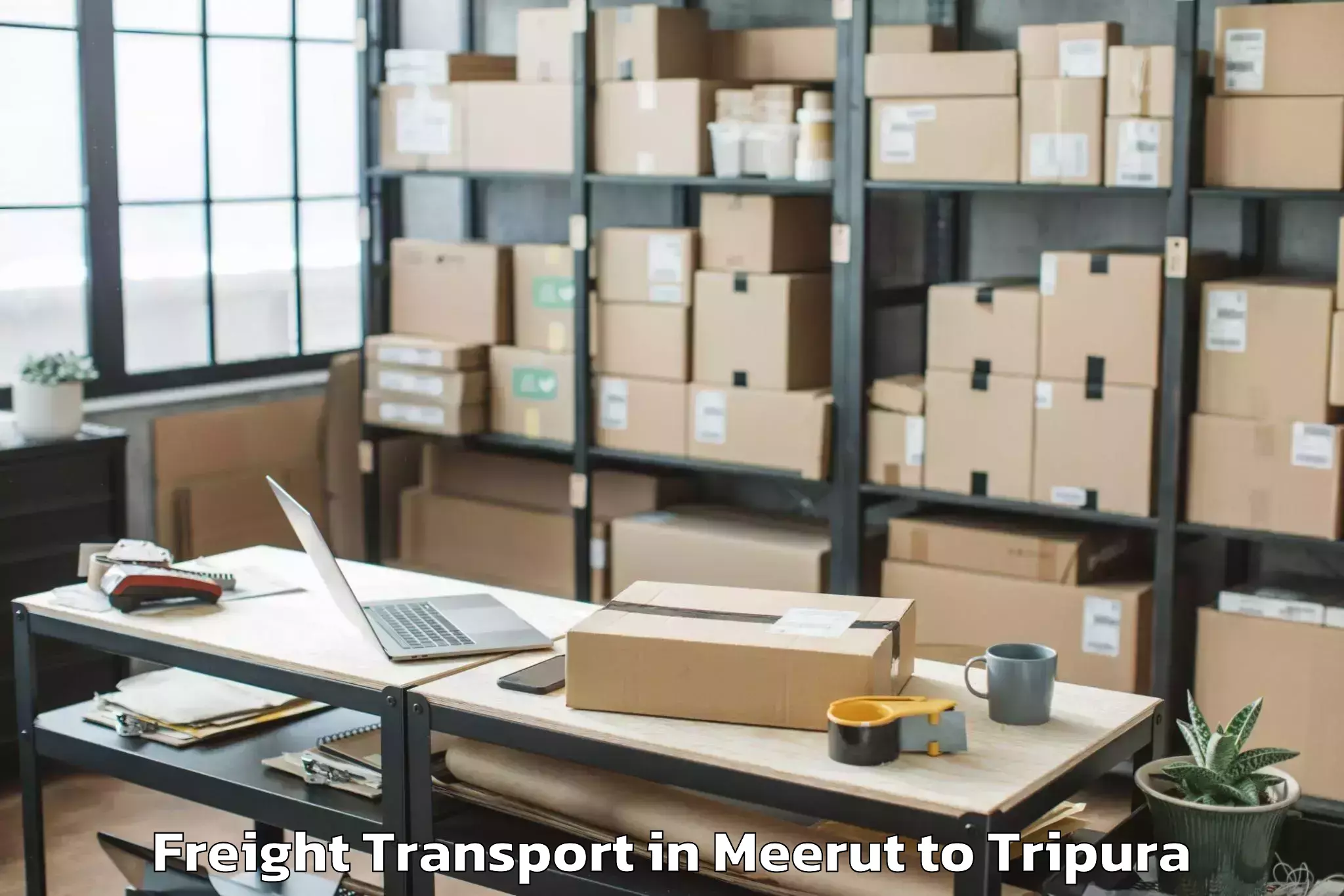 Top Meerut to Jirania Freight Transport Available